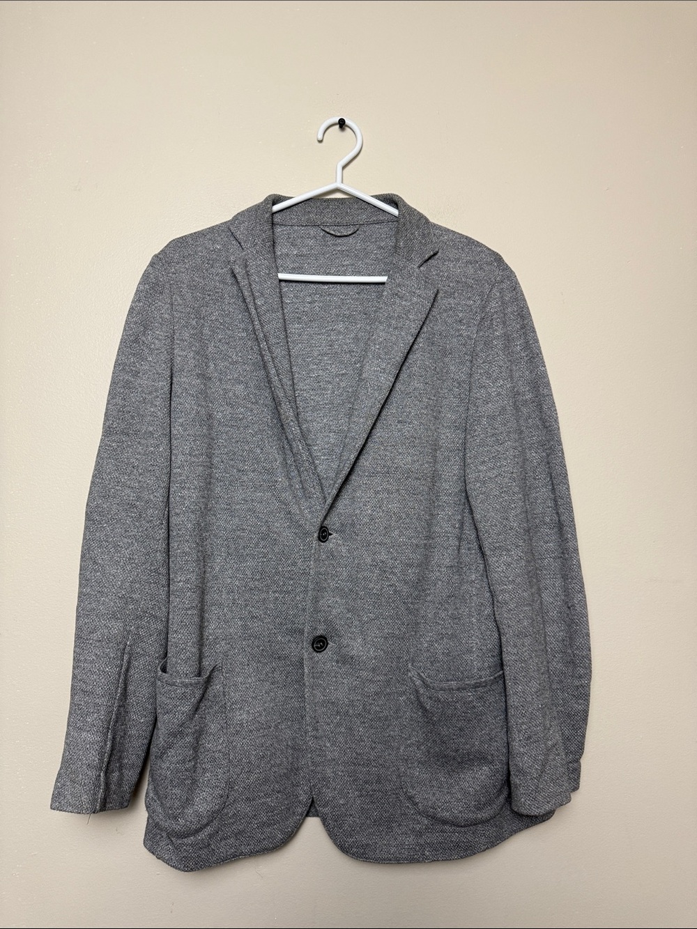 Gran Sasso Grey Knit Linen Blend Blazer - Lightweight Casual Sport Coat size 50